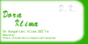 dora klima business card